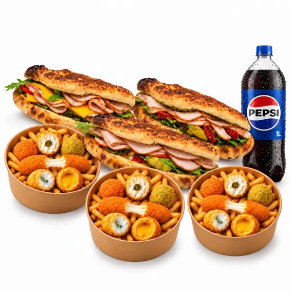 Üçlü Sandviç Menü