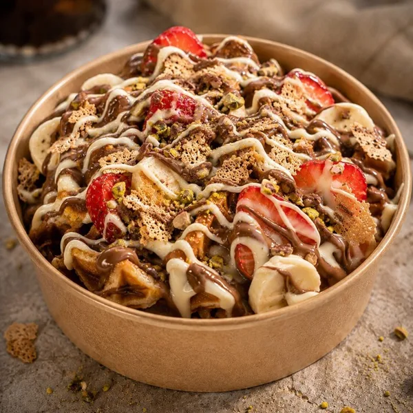 Chocolate Bomb Bowl Waffle
